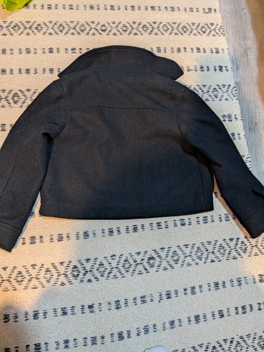 H&M Girls Black Cropped Wool Blend Jacket Coat (Size 7-8Y / 128-134)